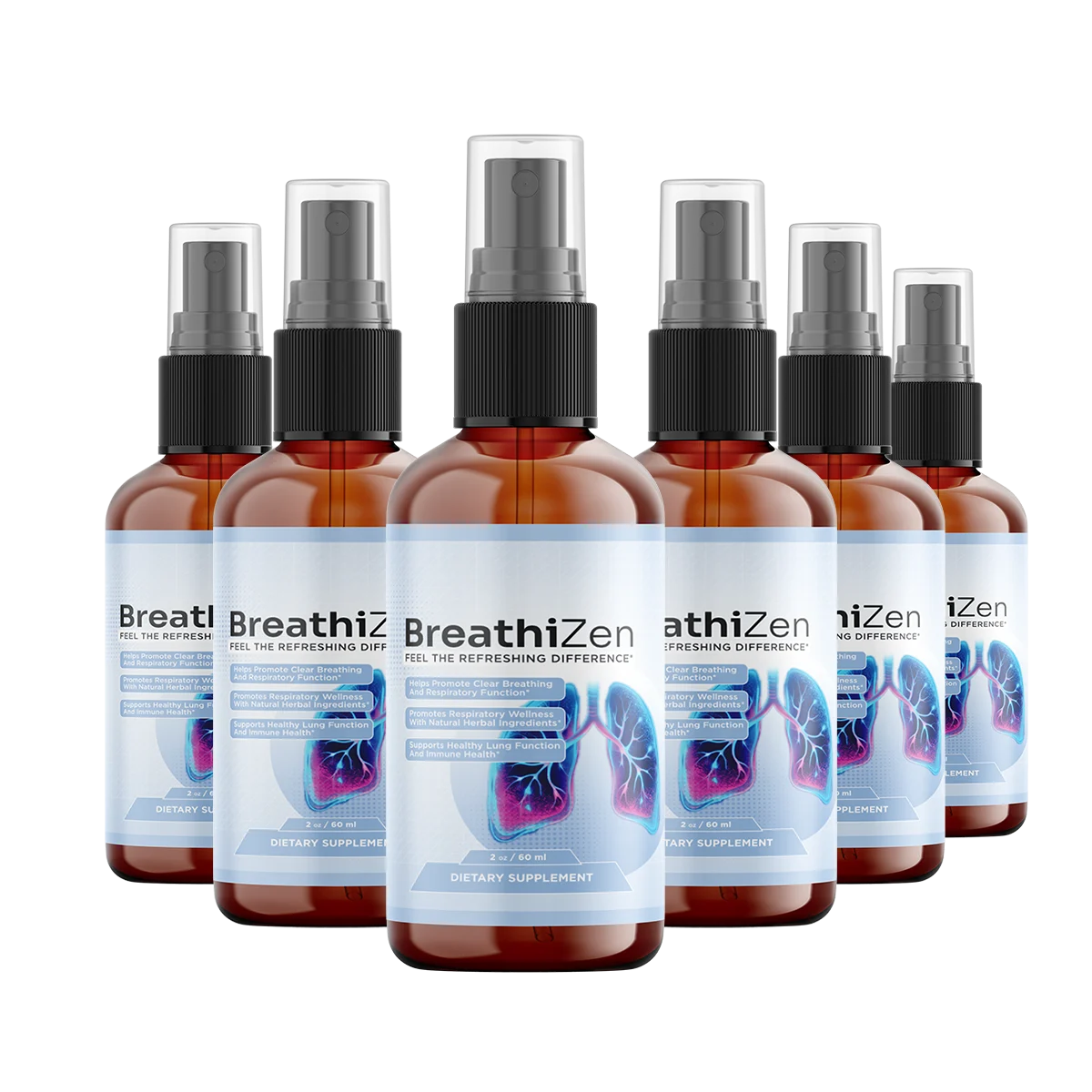 BreathiZen breathing support spray, six bottle package